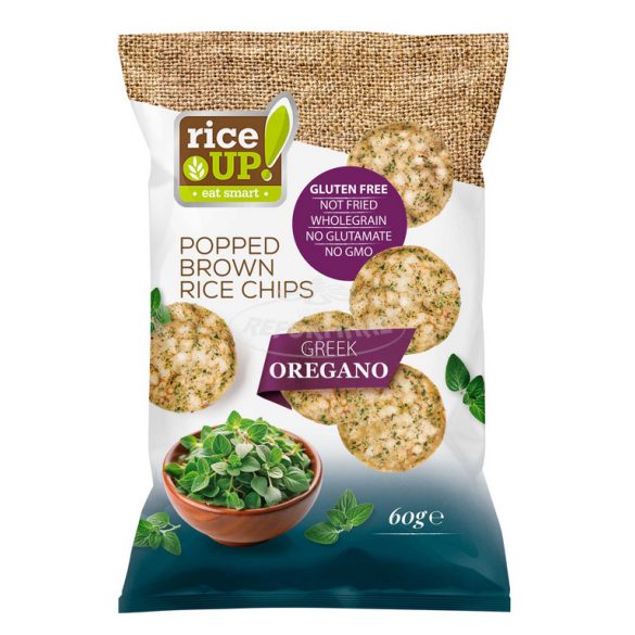 Rice up barna rizs chips oregano ízesítésű 60g