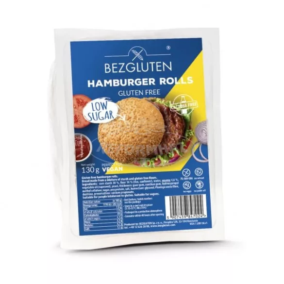 Bezgluten gluténmentes Hamburger zsemle 130g