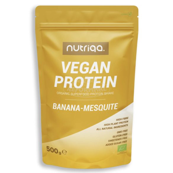 Nutriqa Organic Vegán Banán Mesquite protein shake 500g