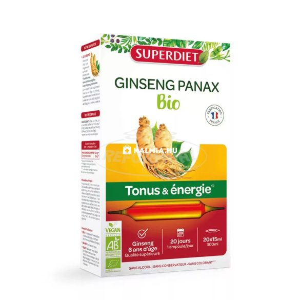 Superdiet Ginseng panax ampulla 20x15ml 20x
