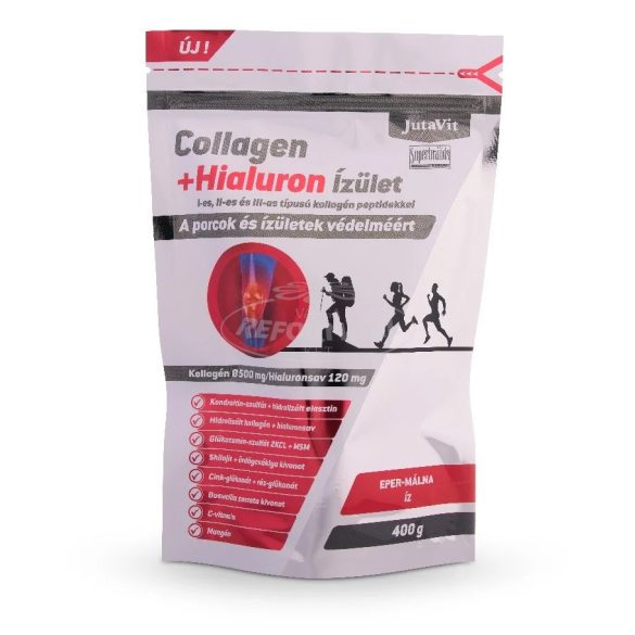 Jutavit Collagen hialuron ízület eper málna íz 400g