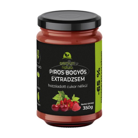 Premium Natura LowCarb Piros bogyós extradzsem 350g