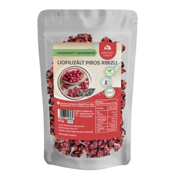 Premium Natura Liofilizált Piros ribizli 40g