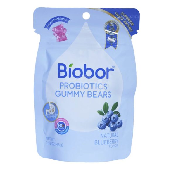 Biobor gumicukorka probiotikus törzsekkel Áfonya 45g