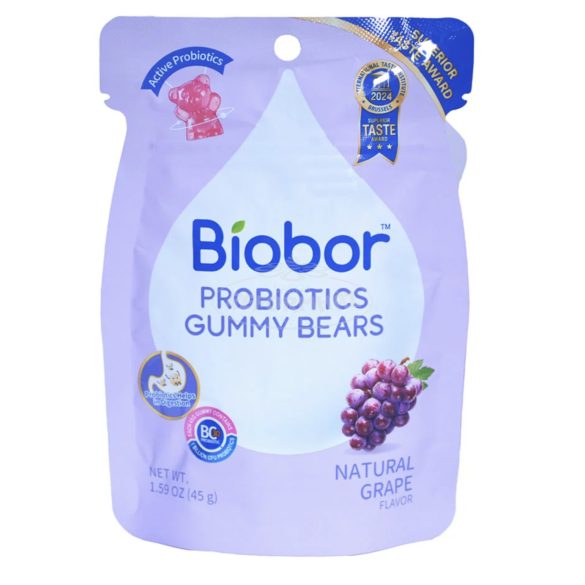 Biobor gumicukorka probiotikus törzsekkel Szőlő 45g