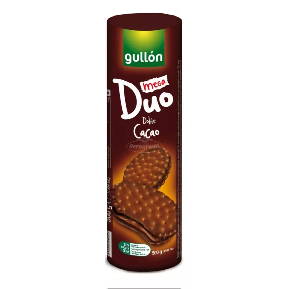 Gullon Mega Duo duplacsokis szendvicskeksz 500g