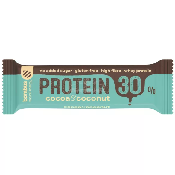 Bombus 30% fehérjeszelet kakaós kókuszos 50g