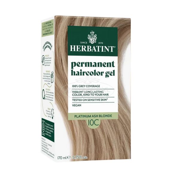 Herbatint 10C Svédszőke [hamvas] hajfesték 170ml