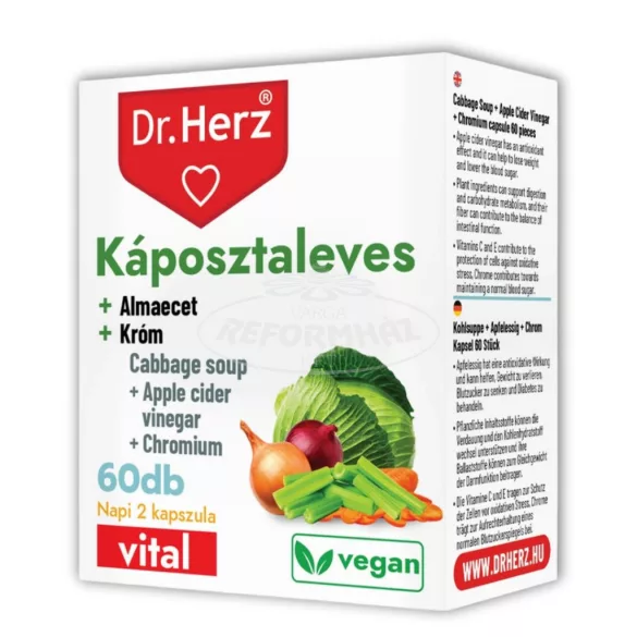 Dr Herz Káposztaleves + Almaecet + Króm kapszula 60x