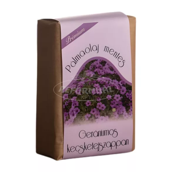 Fuszekli Pálmaolajmentes  Gerániumos Kecsketejszappan 100g