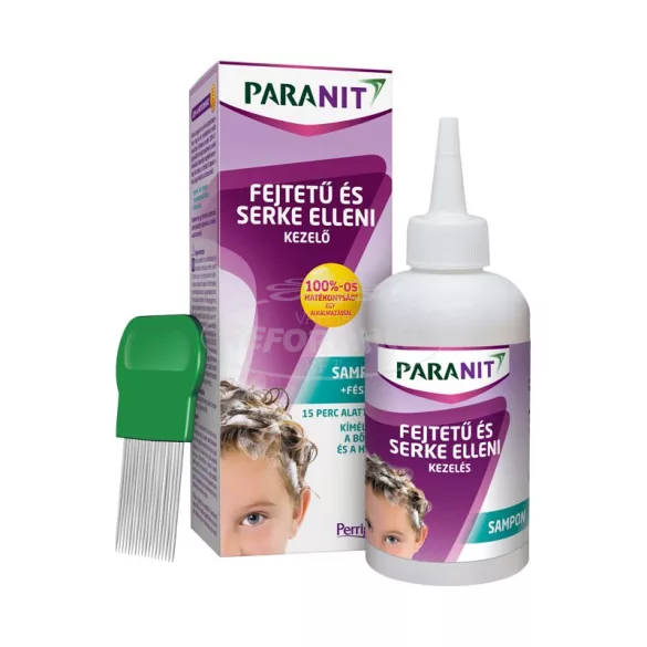 Paranit sampon tetű és serkeirtó ajándék fésűvel 200ml