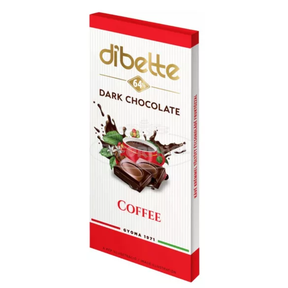 Dibette kávé krémmel töltött étcsokoládé fruktózzal 80g