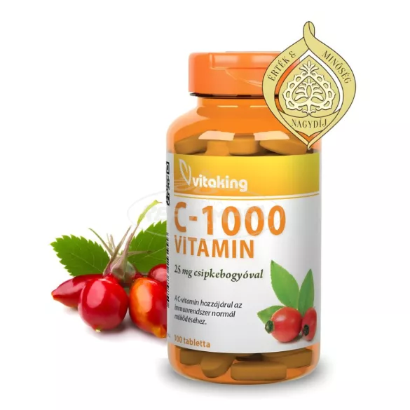 Vitaking C vitamin csipkebogyó 1000 mg tabletta 30x