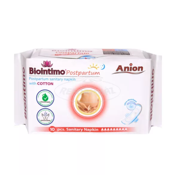 Biointimo Anion Postpartum szülés utáni egészségügyi betét 10db