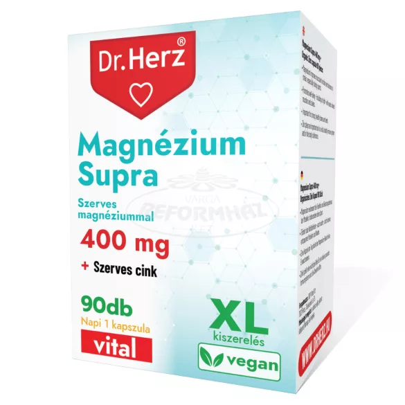 Dr Herz Magnézium Supra 400mg+Szerves Cink XL kapszula 90x