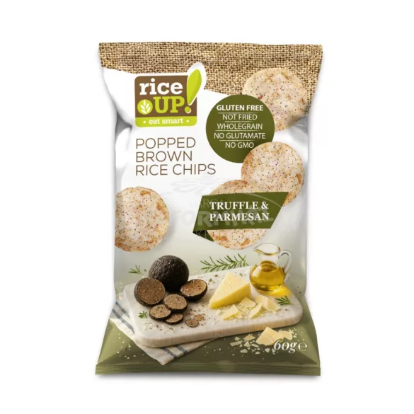 Rice up Barna Rizs Chips Szarvasgomba & Parmezán ízű 60g