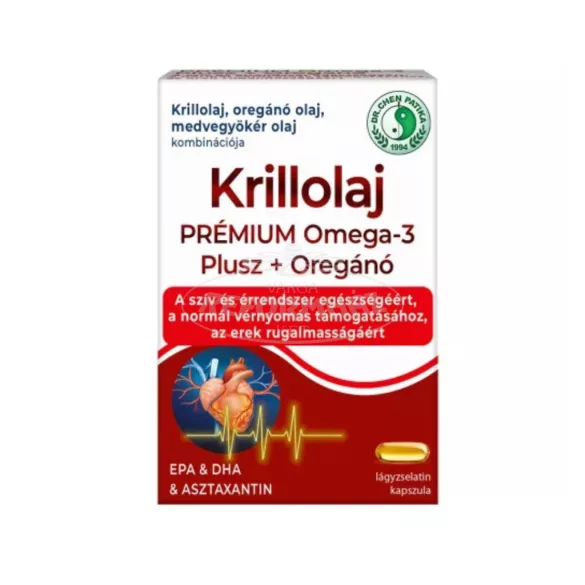 Dr.Chen Krillolaj prémium omega-3 plusz Oregano olajjal kapszula 60x