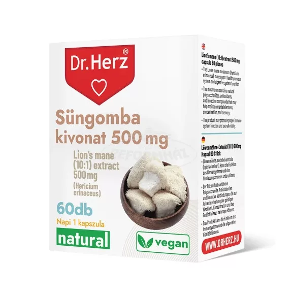 Dr Herz Süngomba 500mg kapszula 60x