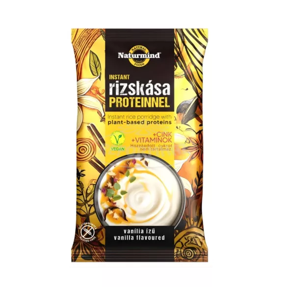 Naturmind proteines gm. instant rizskása vanília ízű 200g