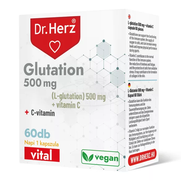 Dr Herz Glutation 500 mg + C-vitamin kapszula 60x