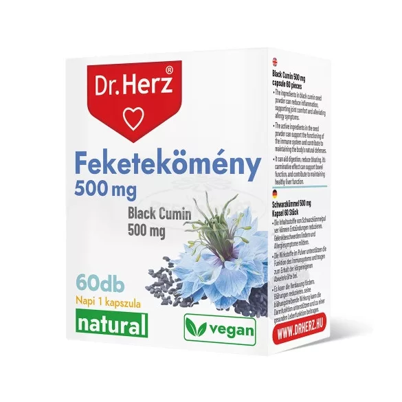 Dr Herz Feketeköménymag 500 mg kapszula 60x