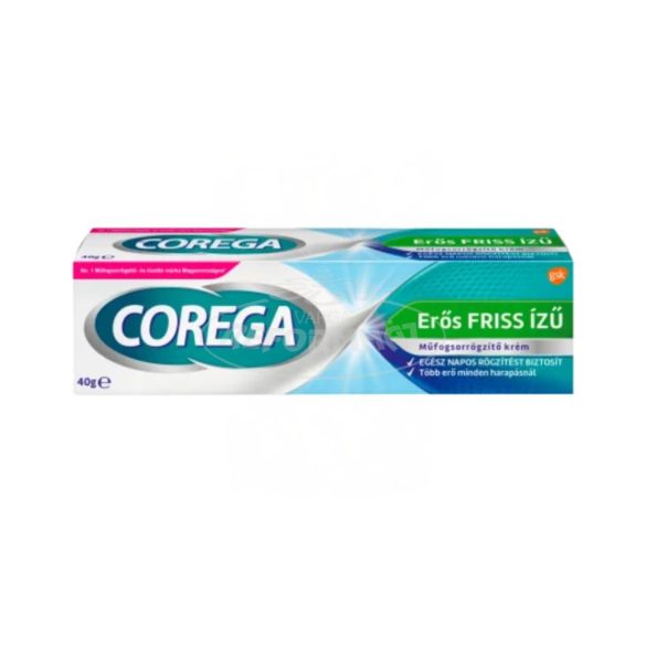 Corega Erős Friss Ízű műfogsorrögzítő krém mentolos 40g