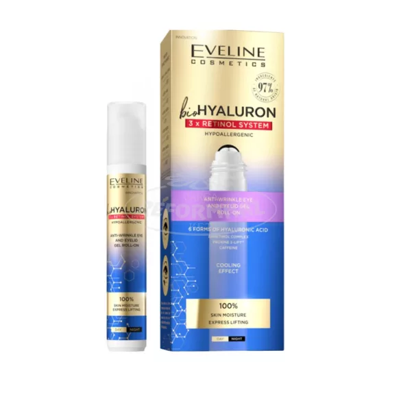 Eveline bioHyauron ránctalanító szemkörnyékápoló roll-on 15ml