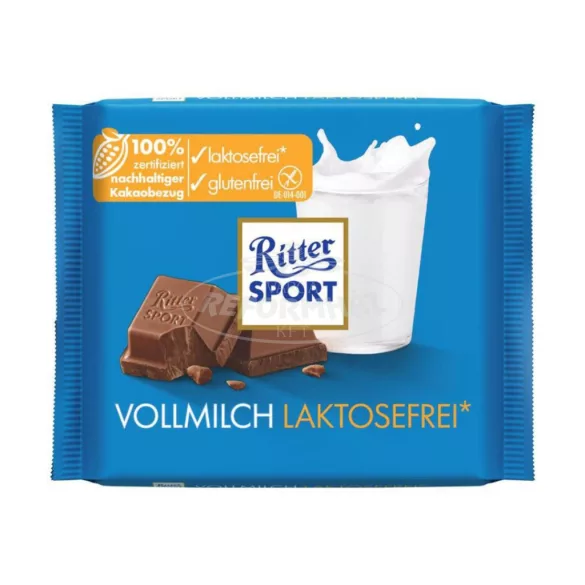 Ritter Sport laktózmentes tejcsokoládé 100g