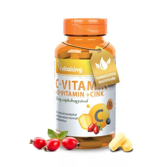 Vitaking C-vitamin+D-vitamin+Cink tabletta 90x