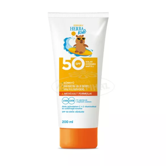 Herbária Herba Kids Solar SPF 50 gyermek naptej 200ml