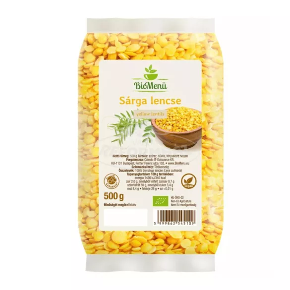 Biomenü bio Sárga lencse 500g