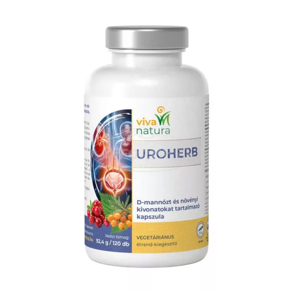 Viva Natura UROHERB D-mannóz és növényi kivonatok kapszu la 120x