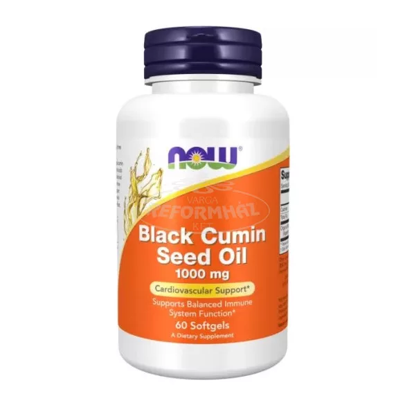 Now Black Cumin fekete köménymag 1000mg kapszula 60x