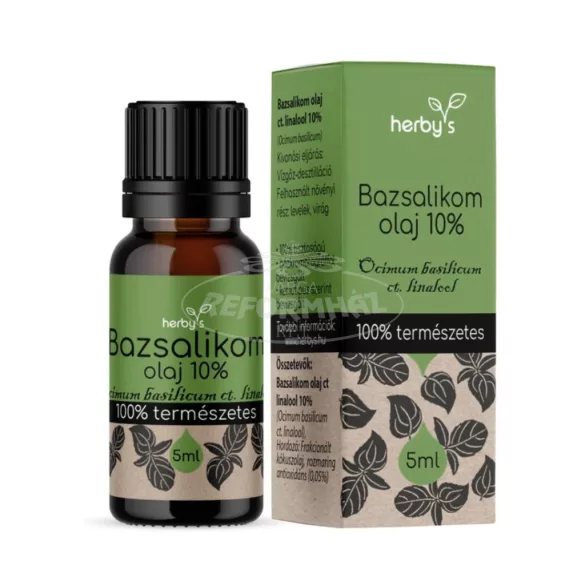 Herby's Bazsalikom olaj ct.linalool 10% FOOD GRADE 5ml