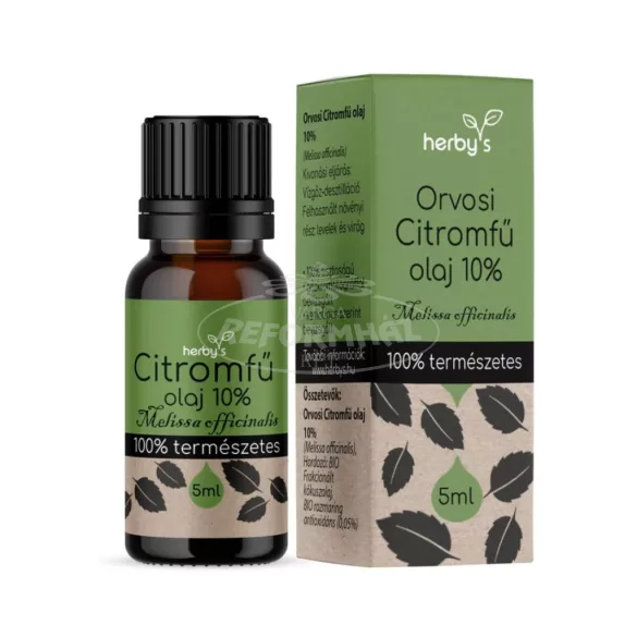 Herby's Citromfű orvosi olaj Melissa 10% FOOD GRADE 5ml
