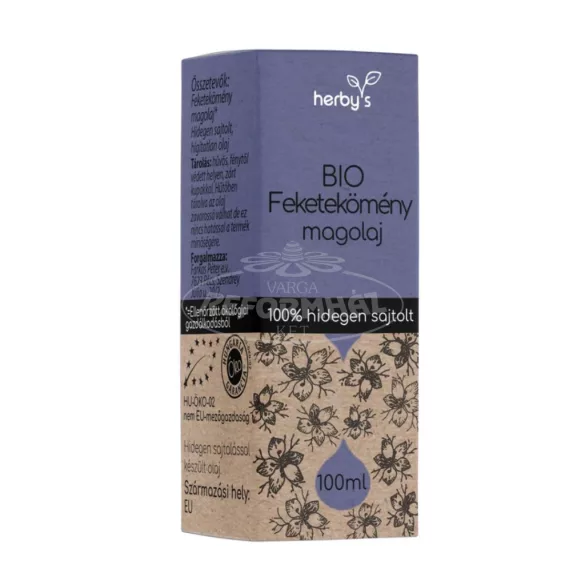 Herby's Bio Feketekömény magolaj 100% hidegen sajtolt 100ml