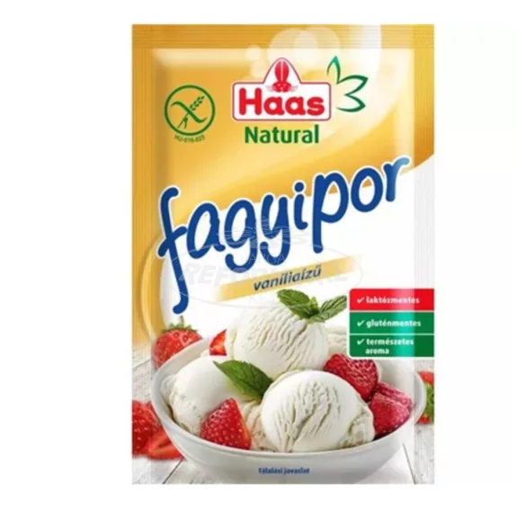 Haas Natural Vaníliaízű fagylaltpor 60g
