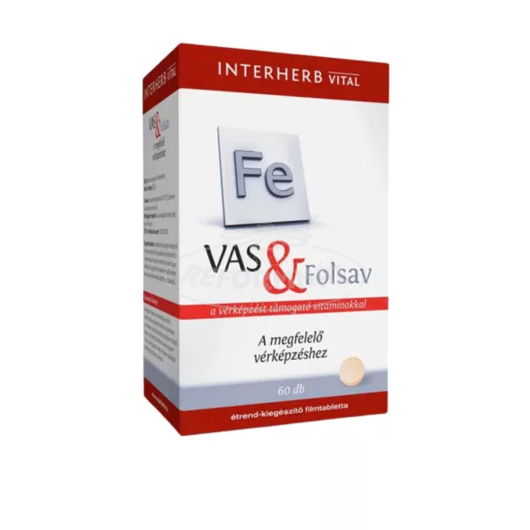 Interherb Vas-biszglicinát+bioaktív Folát kapszula 60x
