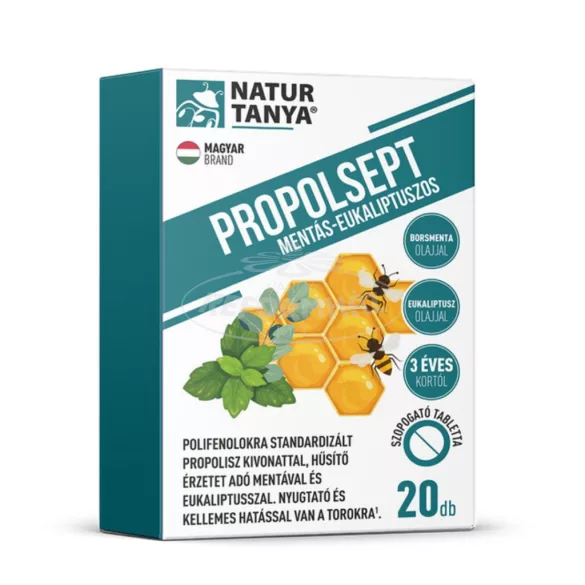 Natur Tanya Propolsept Mentás-eukaliptuszos szopogató tabletta 20x