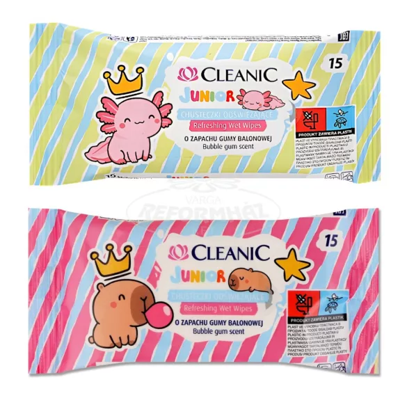 Cleanic frissítő törlőkendő Antibacterial Junior 15x