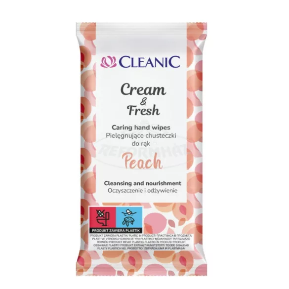 Cleanic frissítő törlőkendő Antibacterial barackos 15x