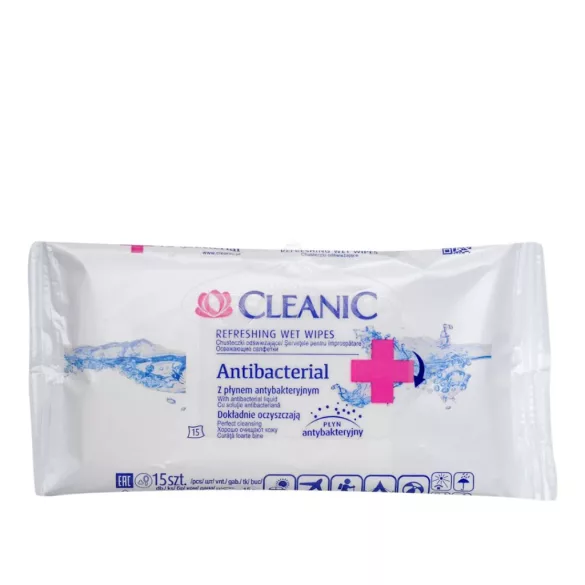 Cleanic frissítő törlőkendő Antibacterial natur 15x