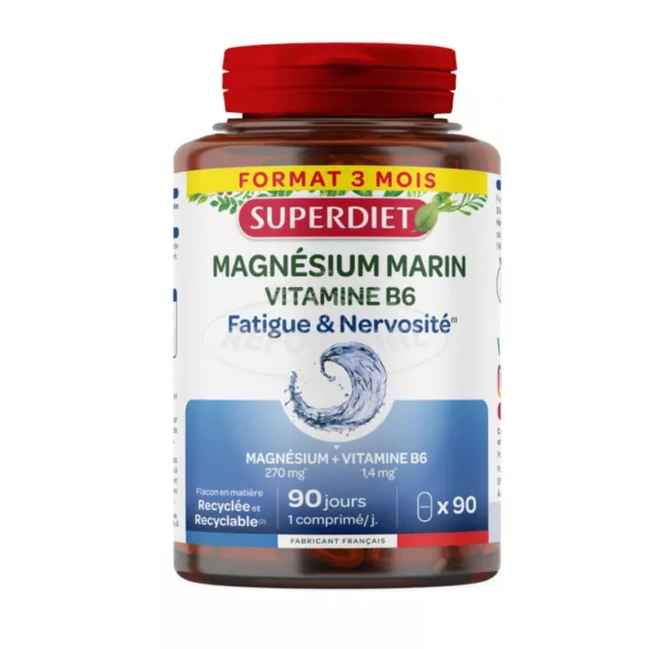 Superdiet tengeri magnézium+B6 vitamin tabletta 90x